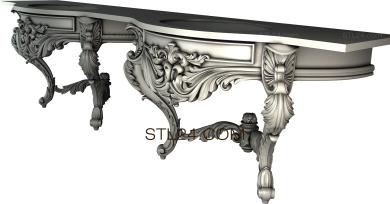 Консольные столы (KN_0196) 3D модель для ЧПУ станка